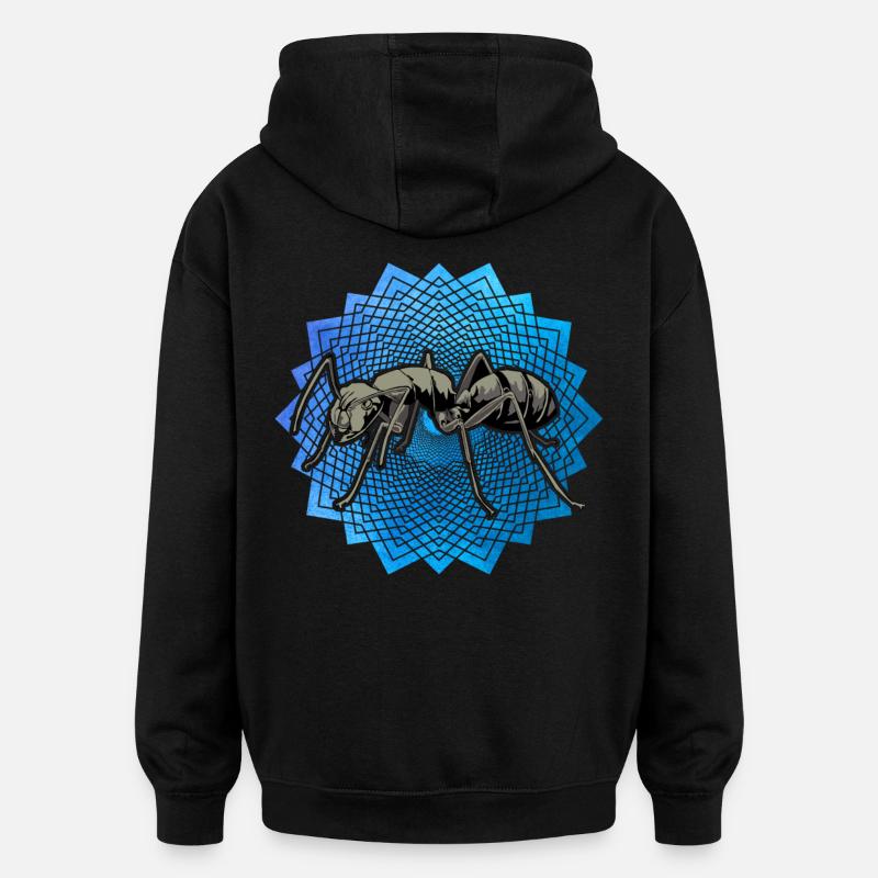 fourmi - Sweat à capuche oversize unisexe - noir