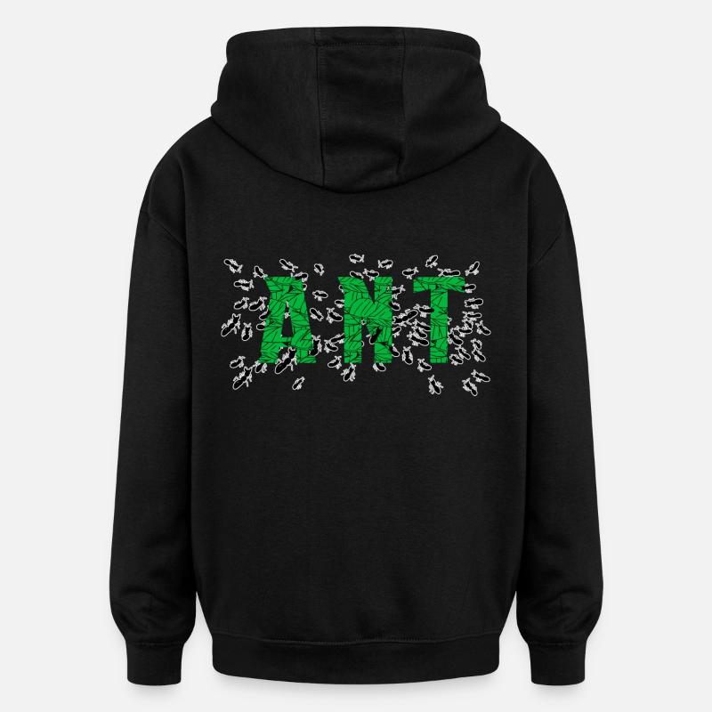 fourmi - Sweat à capuche oversize unisexe - noir