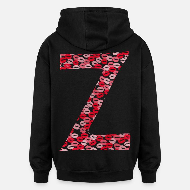 Buchstabe Z - Küsse Geschenkidee - Oversized Unisex Hoodie - Schwarz