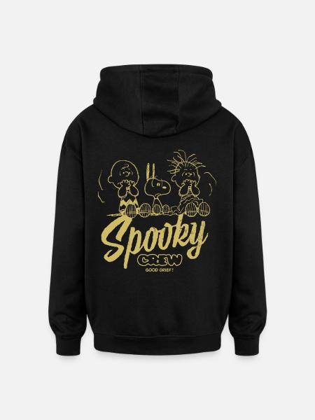 Cacahuetes Diseño de Halloween Equipo espeluznante - Sudadera con capucha oversize unisex - negro