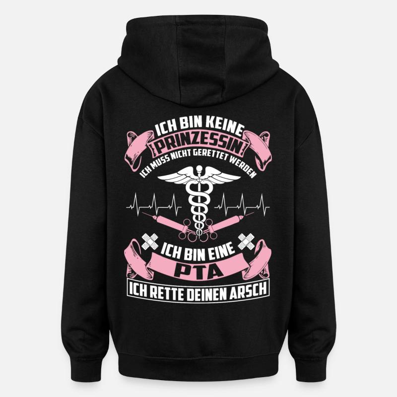 PTA - Pharmazeutisch-technische Assistentin - Oversized Unisex Hoodie - Schwarz