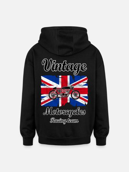 uk motorcycles racing - Oversized Unisex Hoodie - black