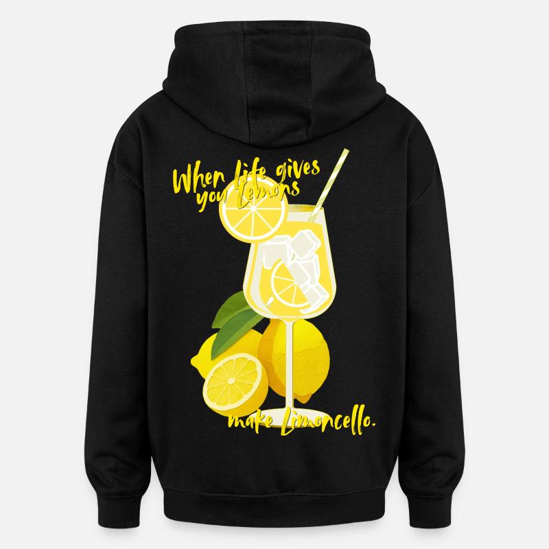 Limoncello - Sweat à capuche oversize unisexe - noir