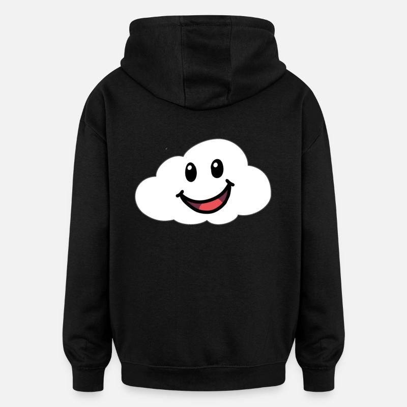 Émotions Sentiments Amical Nuage Ciel - Sweat à capuche oversize unisexe - noir