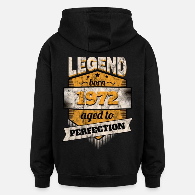 1972 - Oversized Unisex Hoodie - black