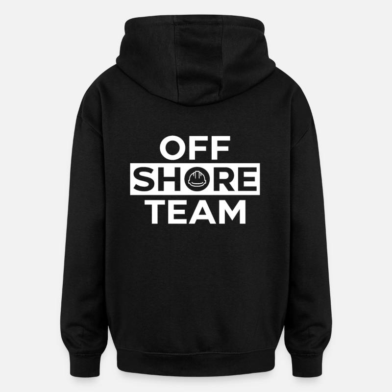 Équipe offshore - Sweat à capuche oversize unisexe - noir