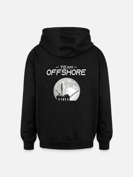 Team Off Shore - Oversized Unisex Hoodie - black