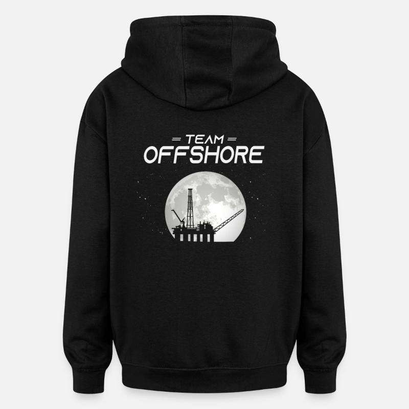 Team Off Shore - Oversized Unisex Hoodie - black