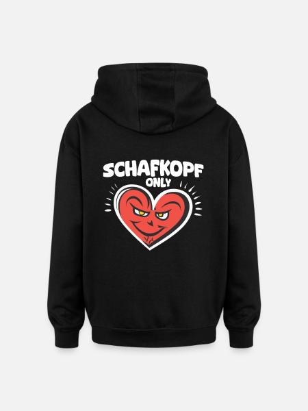 Sheep's Head Only - Oversized Unisex Hoodie - black