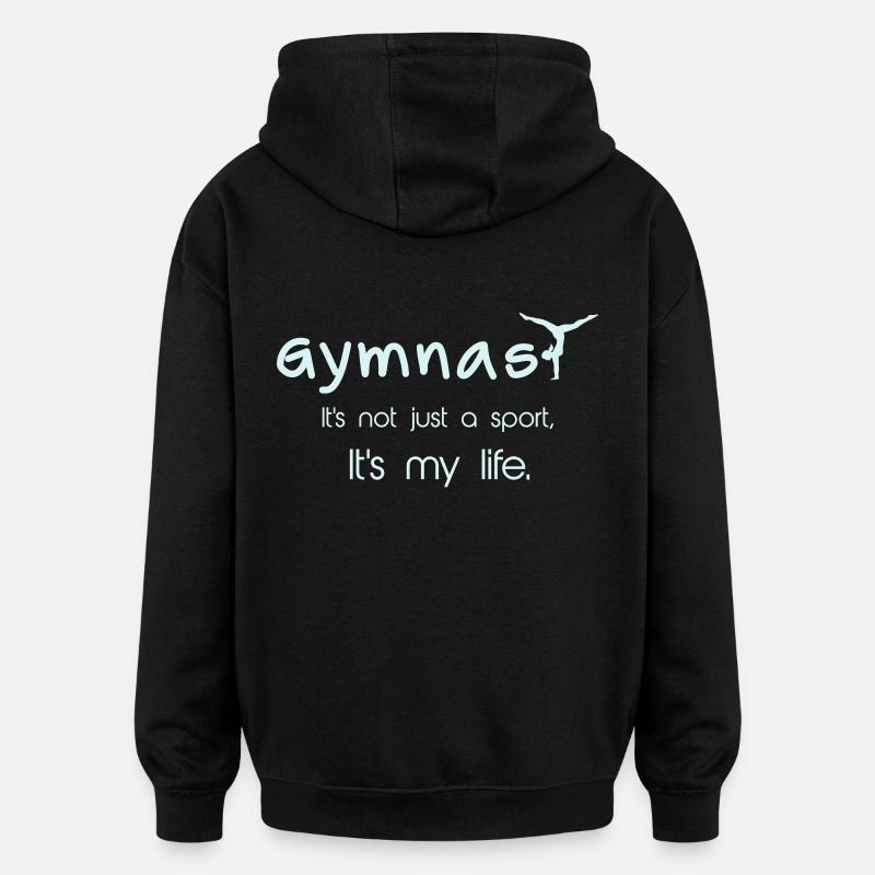 Gymnastic - Sweat à capuche oversize unisexe - noir