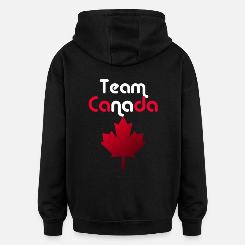 Team Kanada - Oversized Unisex Hoodie - Schwarz