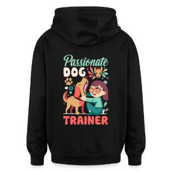 Passionate Dog Trainer Hunde Trainerin - Oversized Unisex Hoodie - Schwarz - Hinten - Noah (186cm)