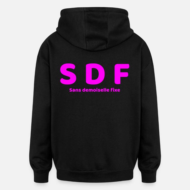 OBDACHLOS - Oversized Unisex Hoodie - Schwarz