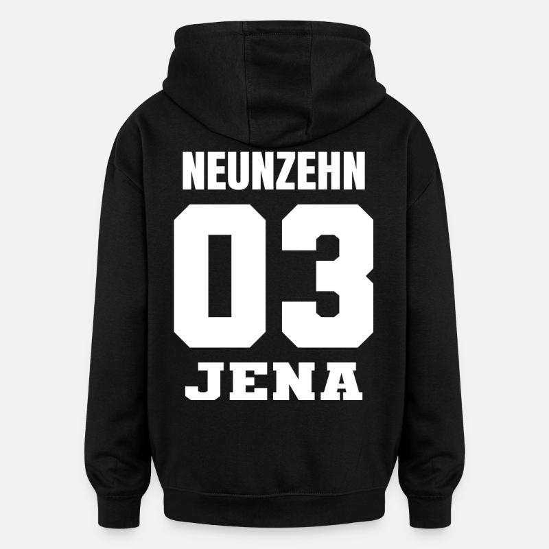 1903 JENA Back Print - Oversized Unisex Hoodie - black