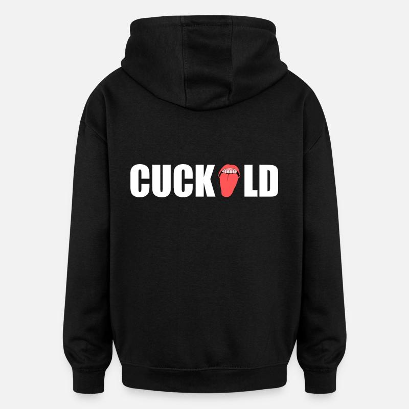 Cuckold - Sweat à capuche oversize unisexe - noir