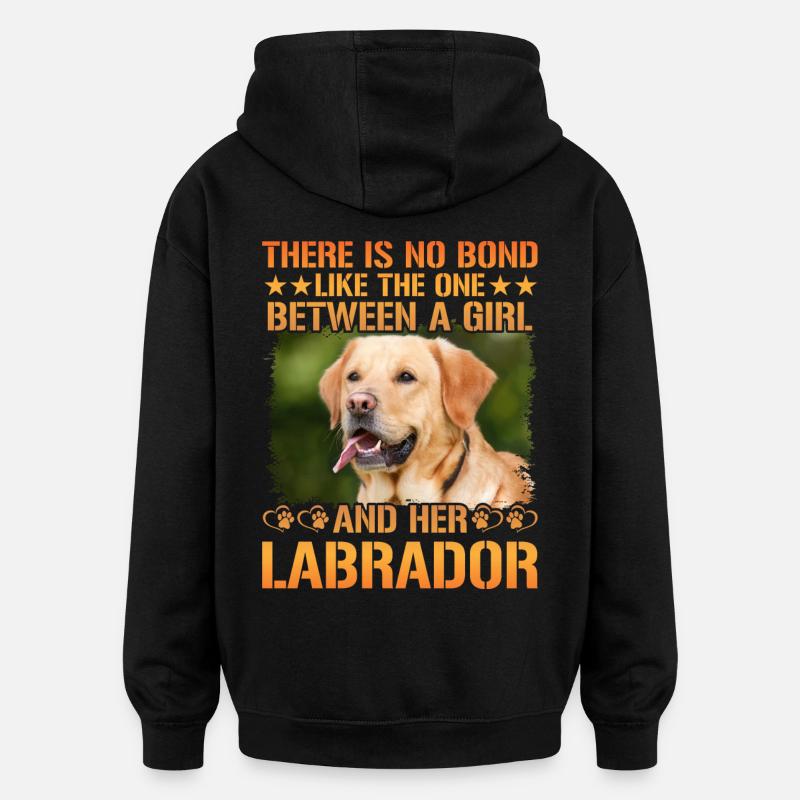 Labrador - Sweat à capuche oversize unisexe - noir