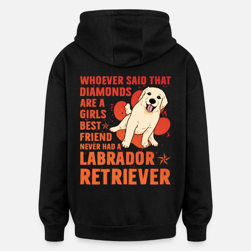 Labrador - Sweat à capuche oversize unisexe - noir