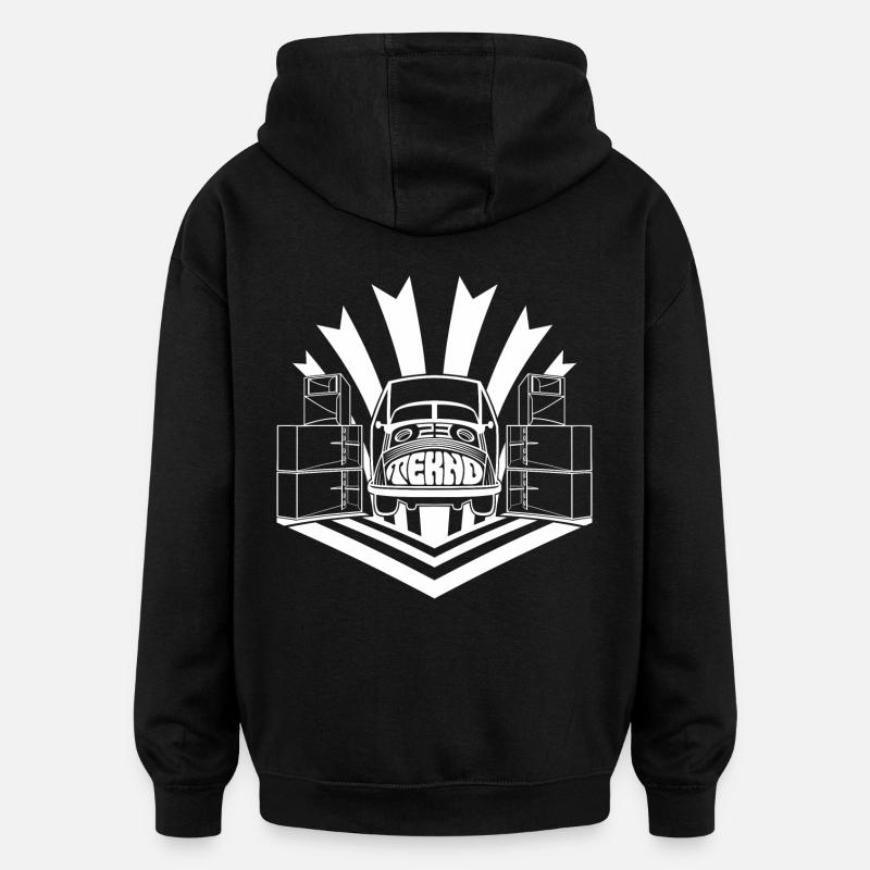 tekno 23 son voyageur - Sweat à capuche oversize unisexe - noir