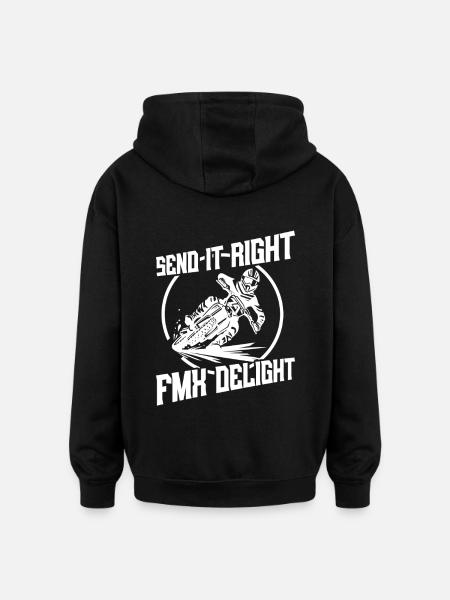 Dirt Bike Rider FMX Delight MX Motocross Supercross - Oversized Unisex Hoodie - black