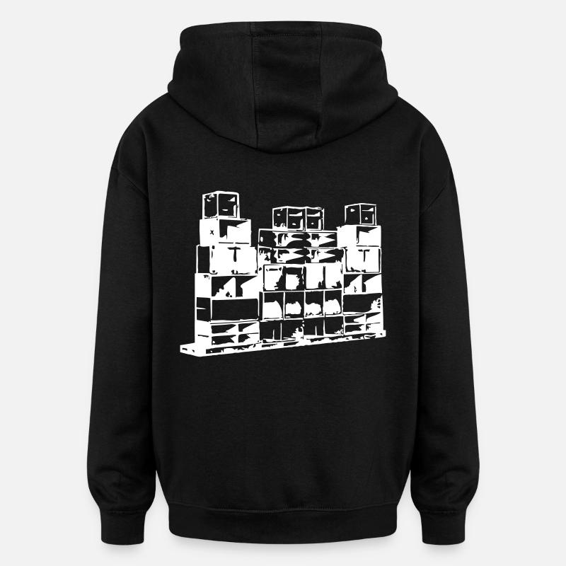 soundsystem 23 - Sweat à capuche oversize unisexe - noir