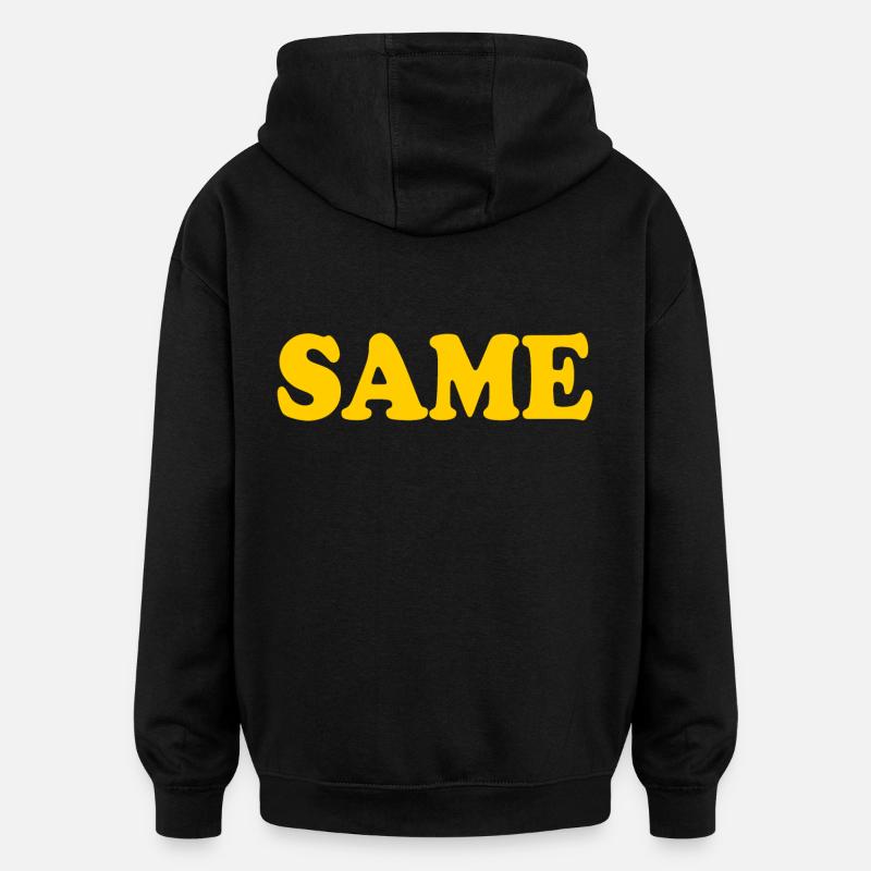 Same - Sweat à capuche oversize unisexe - noir