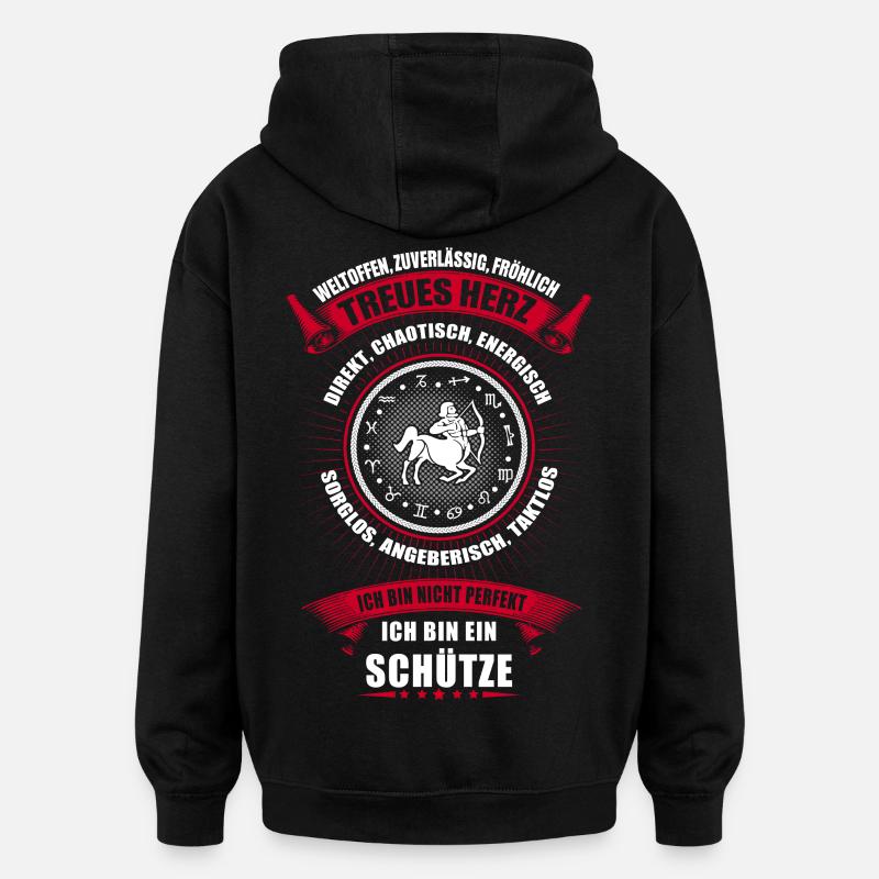 Sternzeichen Schütze Horoskop - Oversized Unisex Hoodie - Schwarz