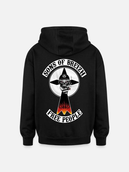 sons of breizh brittany - Oversized Unisex Hoodie - black