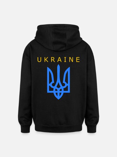 Ukraine - Oversized Unisex Hoodie - black