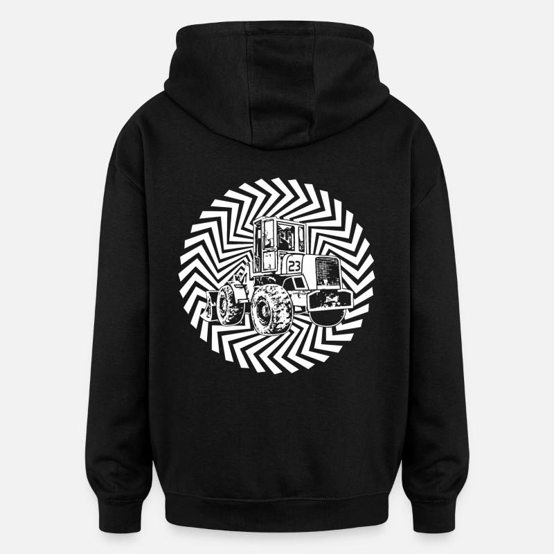 Wheel loader 23 - Oversized Unisex Hoodie - black
