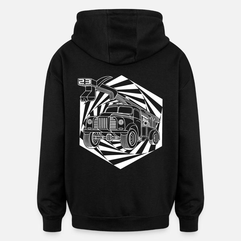 Tekno 23 Camion - Sweat à capuche oversize unisexe - noir