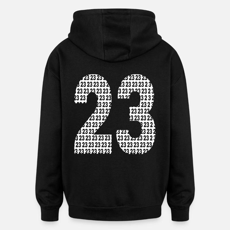 23 - Sweat à capuche oversize unisexe - noir