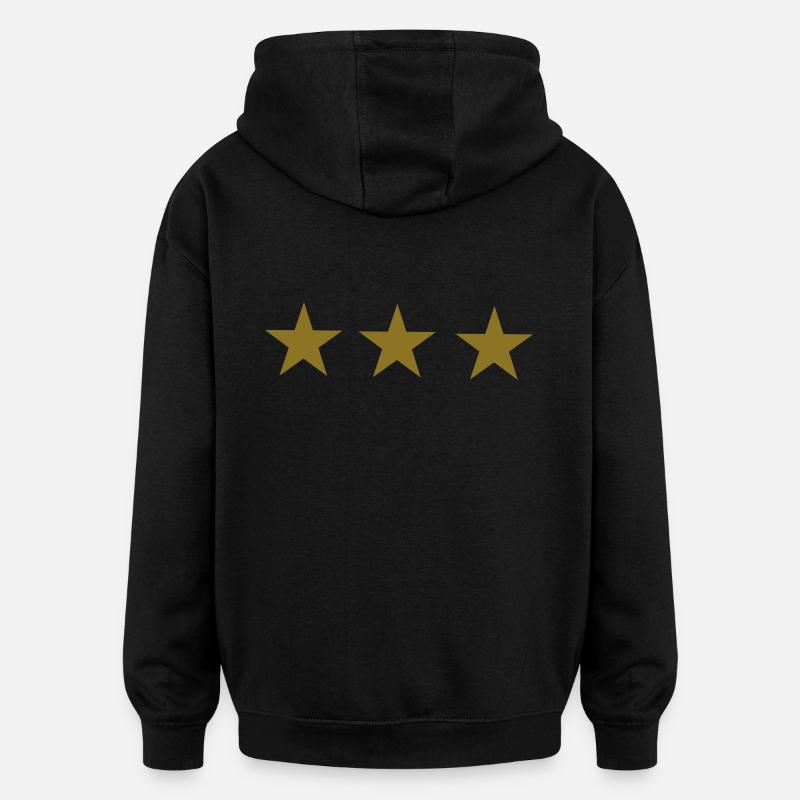 Sterne - Oversized Unisex Hoodie - Schwarz