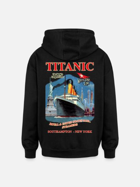 TITANIC SPIRIT skabelse Louis RUNEMBERG © Adagp - Oversize unisex hoodie - sort