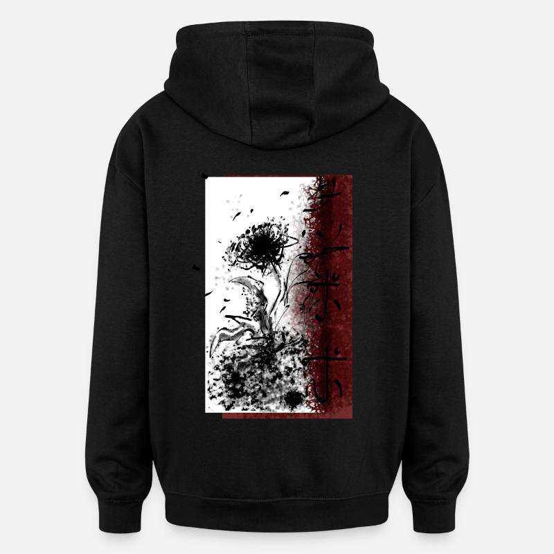 Pissenlit - Sweat à capuche oversize unisexe - noir