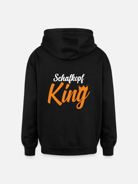Schafkopf King - Oversized Unisex Hoodie - Schwarz