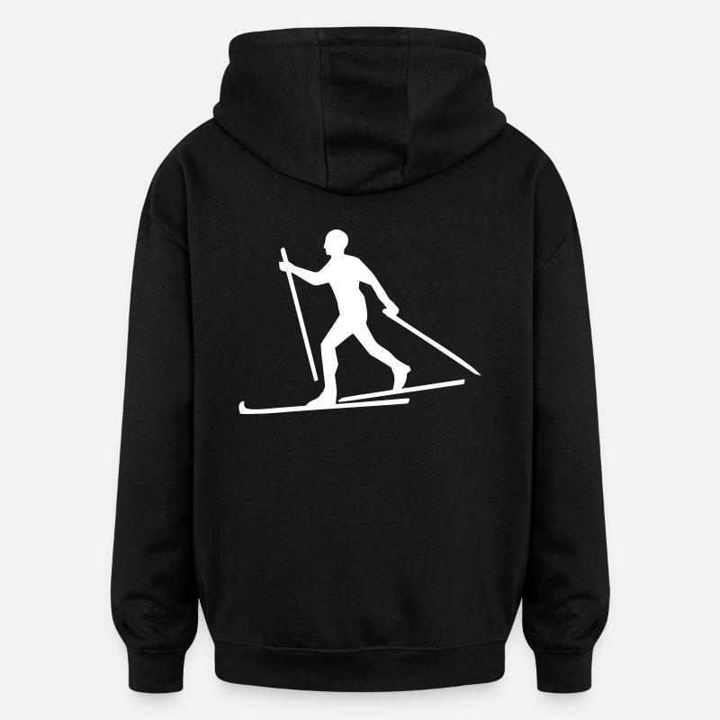 Ski - Skiing - Oversized Unisex Hoodie - black