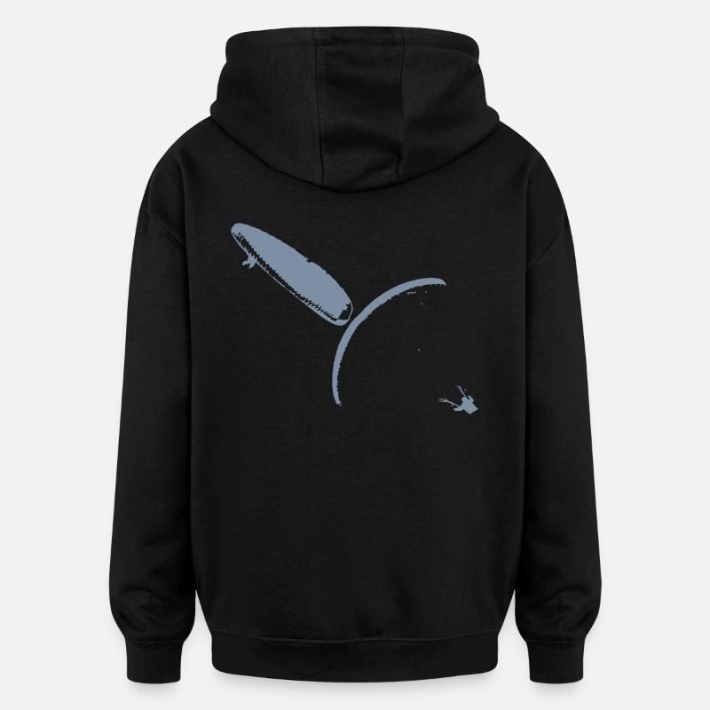 Parapente Synchro Spiral - Sweat à capuche oversize unisexe - noir