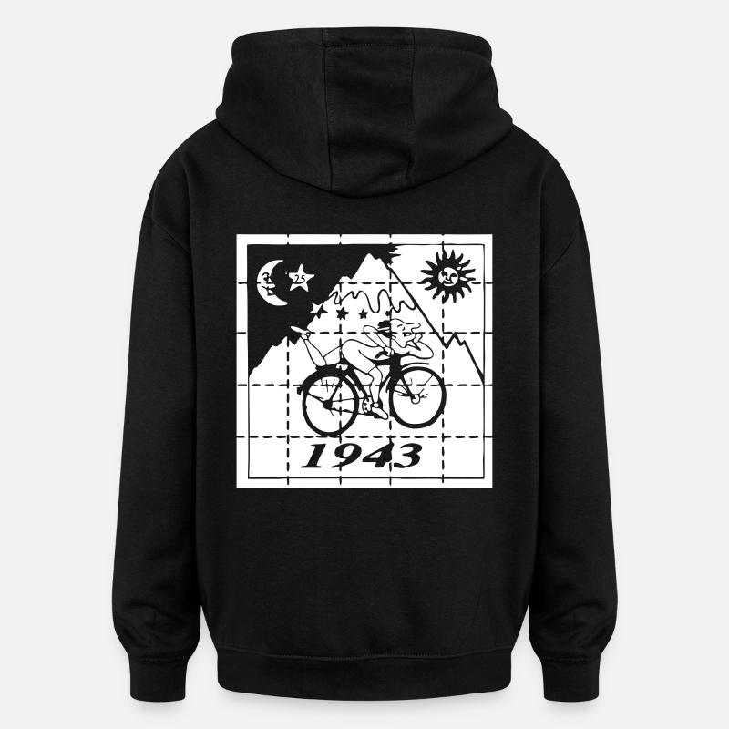 Albert hofmann blotter lsd - Oversized Unisex Hoodie - black