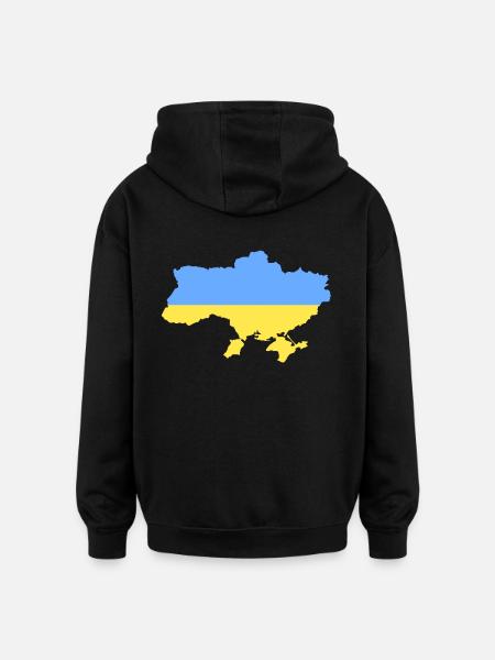 ukraine - Oversized Unisex Hoodie - Schwarz