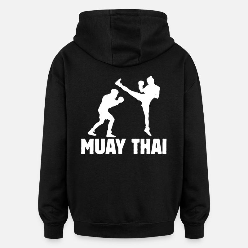 Muay Thai - Oversized Unisex Hoodie - black