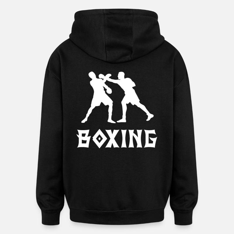 Boxen - Oversized Unisex Hoodie - Schwarz