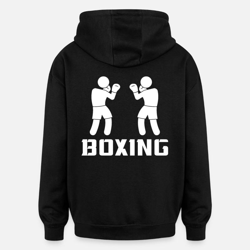Boxen - Oversized Unisex Hoodie - Schwarz