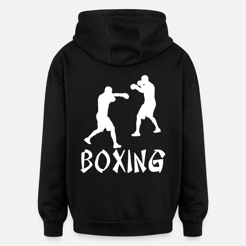 Boxen - Oversized Unisex Hoodie - Schwarz