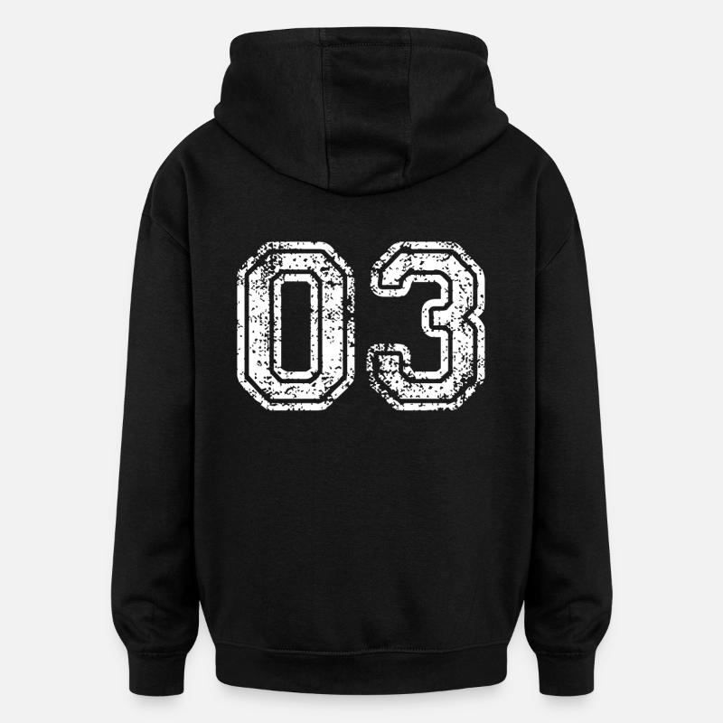 03 - Sweat à capuche oversize unisexe - noir