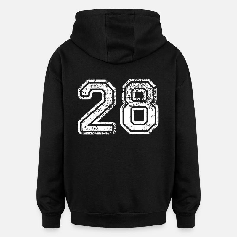 28 - Sweat à capuche oversize unisexe - noir