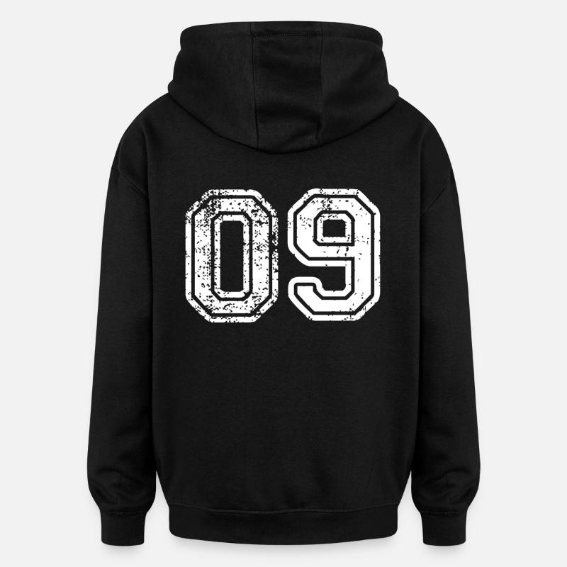 09 - Sweat à capuche oversize unisexe - noir