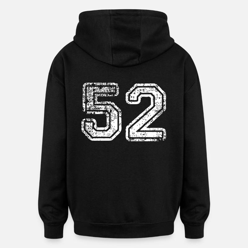 52 - Oversized Unisex Hoodie - black