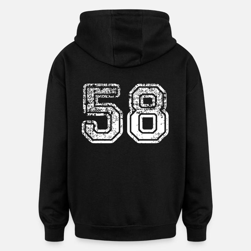 58 - Sweat à capuche oversize unisexe - noir