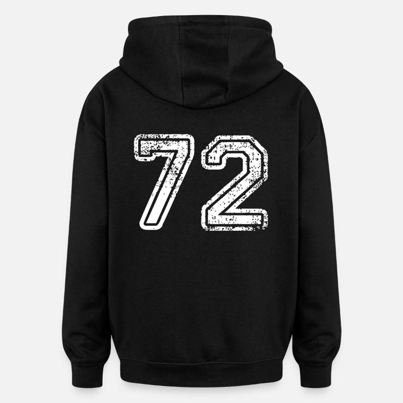 72 - Sweat à capuche oversize unisexe - noir