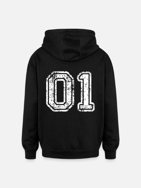 01 - Oversized Unisex Hoodie - black